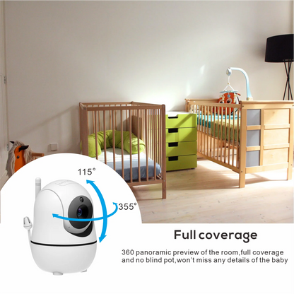 5 Video Baby Monitor – HD Camera with 4X Zoom, 22H Battery, 1000ft Range, 2-Way Audio, Temperature Sensor & Soothing Lullabies