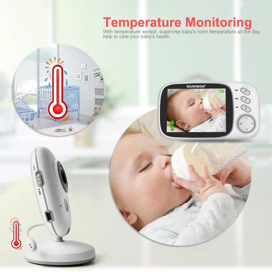 VB603 Wireless Baby Monitor – 3.2” Screen, Two-Way Audio & Night Vision for Safe & Easy Monitoring