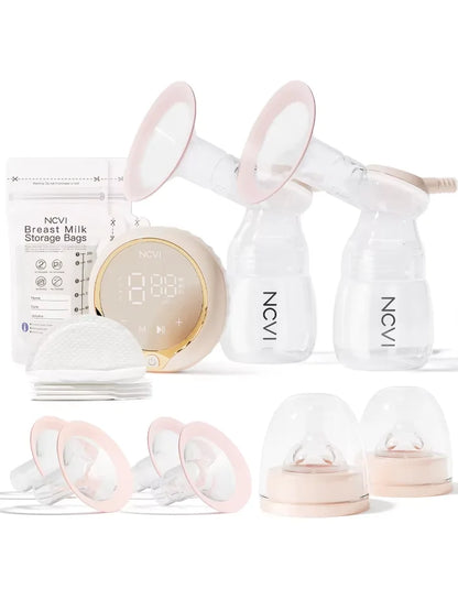 NCVI Electric Breast Pump – 4 Modes & 9 Levels, Efficient & Comfortable with LED Display for Easy Use