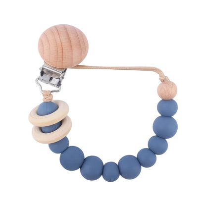 Baby Anti-Drop Pacifier Clip – Silicone Bead Soother Chain, Safe Dummy Holder for Infants