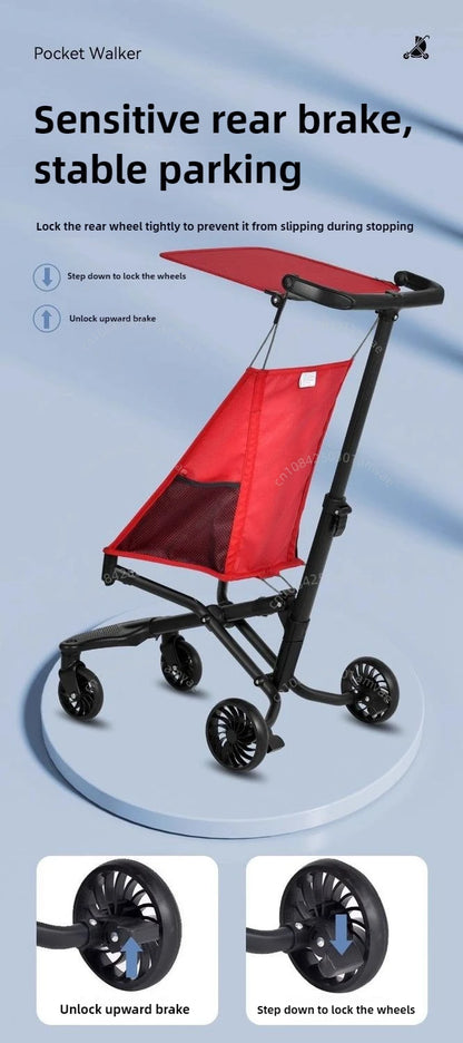 Lightweight & Foldable Travel Stroller – Easy to Carry for Airplane Trips