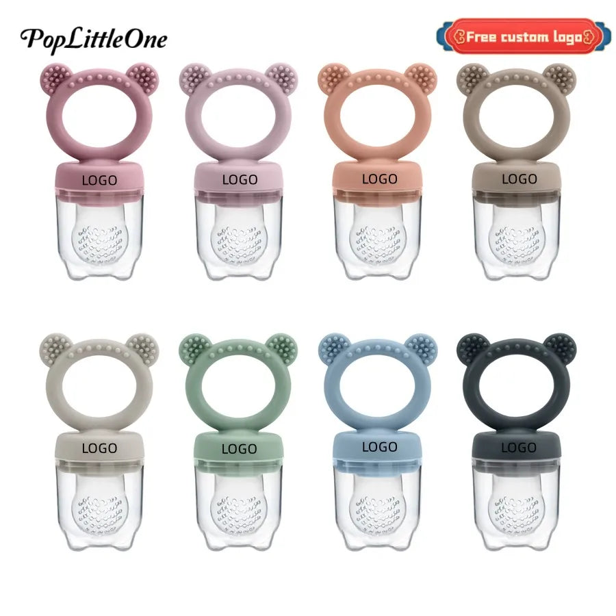 Custom Engraved Baby Fruit Feeder Pacifier – Free Personalized Name or Logo | Safe, BPA-Free Teething Toy with Cover