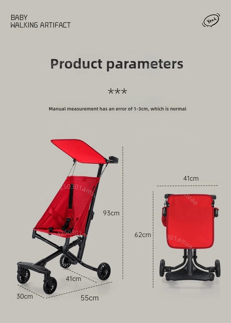 Lightweight & Foldable Travel Stroller – Easy to Carry for Airplane Trips