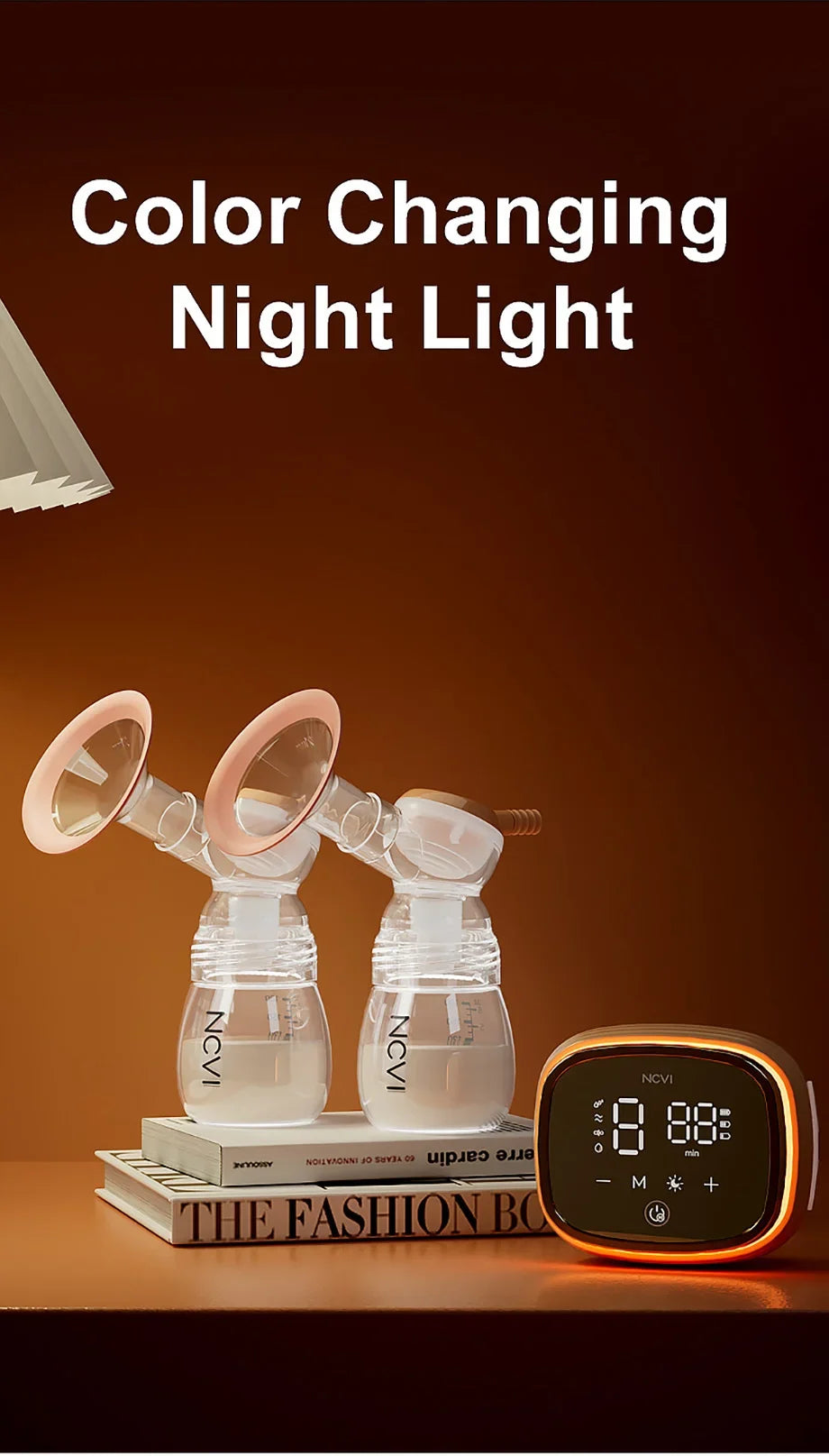 NCVI Electric Breast Pump – 4 Modes & 9 Levels, Efficient & Comfortable with LED Display for Easy Use