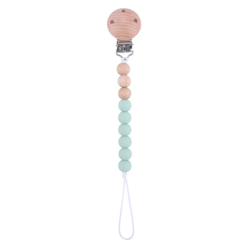 Baby Anti-Drop Pacifier Clip – Silicone Bead Soother Chain, Safe Dummy Holder for Infants