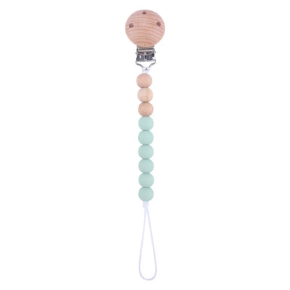 Baby Anti-Drop Pacifier Clip – Silicone Bead Soother Chain, Safe Dummy Holder for Infants