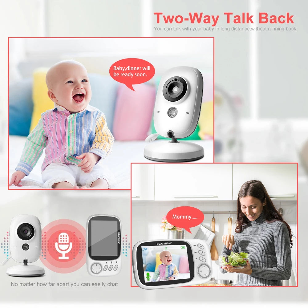 VB603 Wireless Baby Monitor – 3.2” Screen, Two-Way Audio & Night Vision for Safe & Easy Monitoring