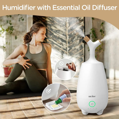 SEJOY 5L Ultrasonic Humidifier for Large Rooms – Ultra Quiet Cool Mist Air Humidifier for Bedroom & Baby