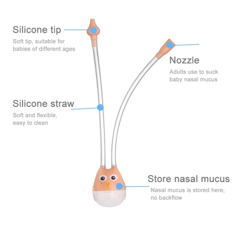 Baby Nasal Aspirator – Infant Nasal Suction & Snot Cleaner, Gentle Mouth Suction Catheter for Children’s Nose Cleaning