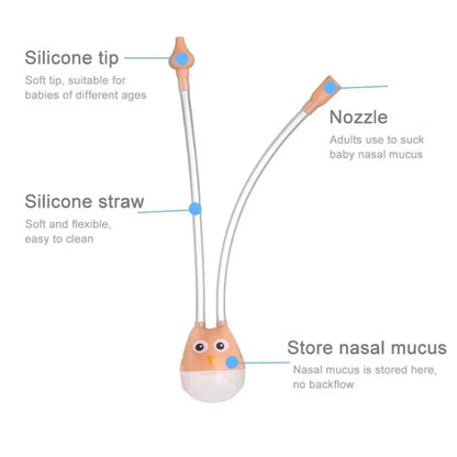 Baby Nasal Aspirator – Infant Nasal Suction & Snot Cleaner, Gentle Mouth Suction Catheter for Children’s Nose Cleaning