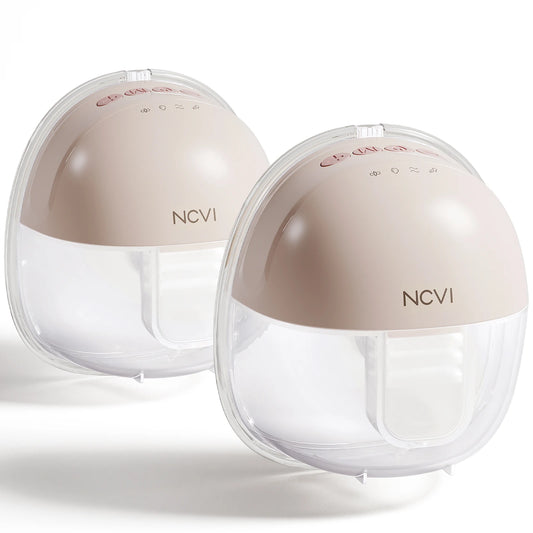 NCVI Wearable Electric Breast Pump 8111 – Portable & Wireless, Double Pump with 4 Modes & 9 Levels, Includes 21/24mm Flanges for Maximum Comfort