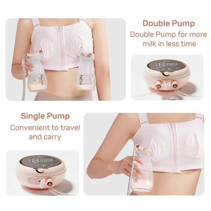 NCVI Electric Breast Pump – 4 Modes & 9 Levels, Efficient & Comfortable with LED Display for Easy Use