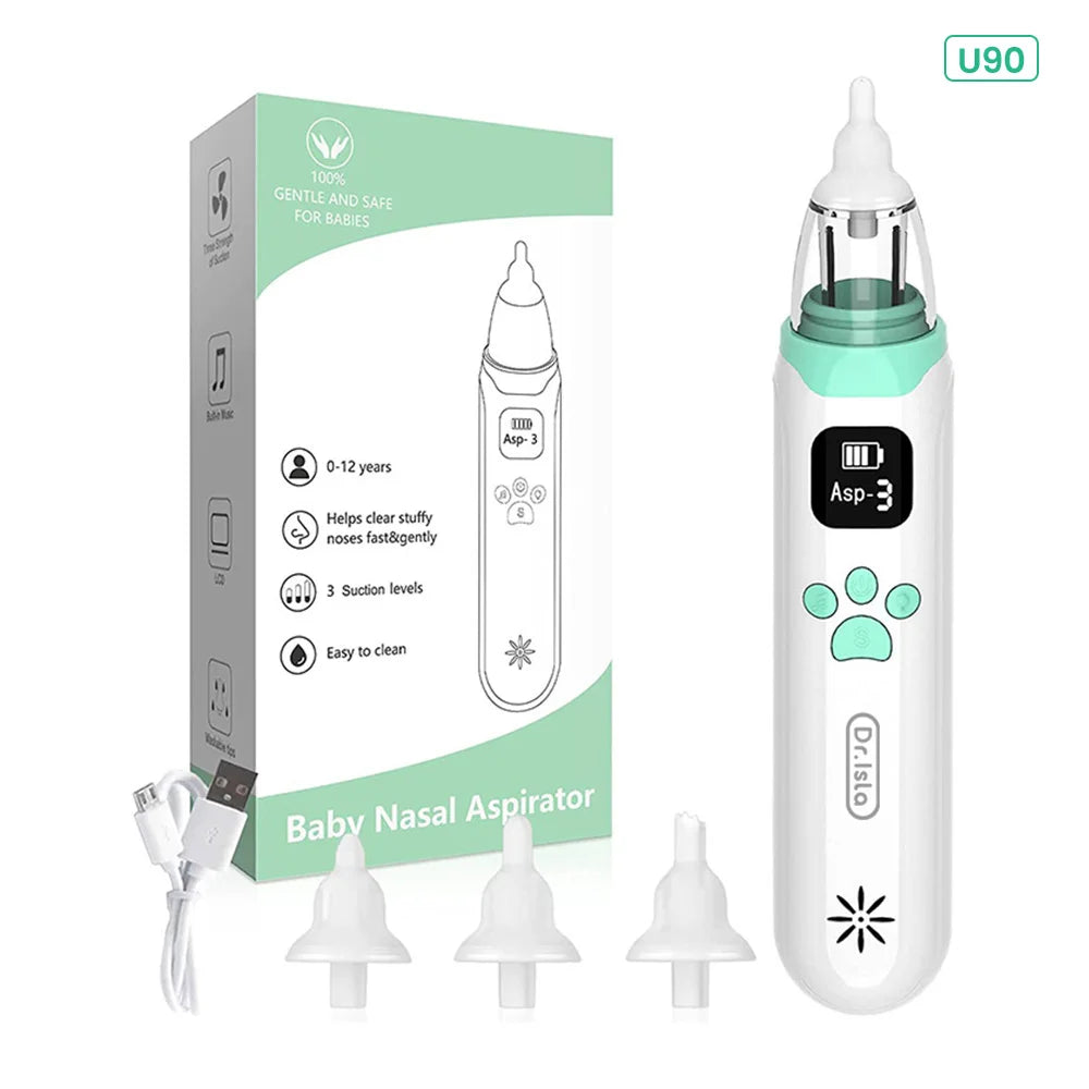 Dr.isla Baby Nose Cleaner – Electric Silicone Nasal Aspirator with Adjustable Suction, Safe, Convenient & Low Noise for Children