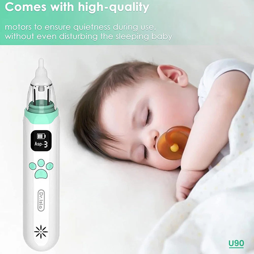 Dr.isla Baby Nose Cleaner – Electric Silicone Nasal Aspirator with Adjustable Suction, Safe, Convenient & Low Noise for Children