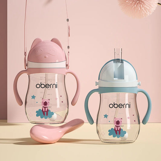 Oberni Kids Learning Water Bottle – Gravity Ball Sippy Cup with Straw, Perfect for Boys & Girls